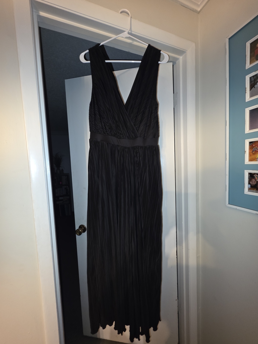 torrid Black Pleated Wide-Leg Jumpsuit with V-Neck